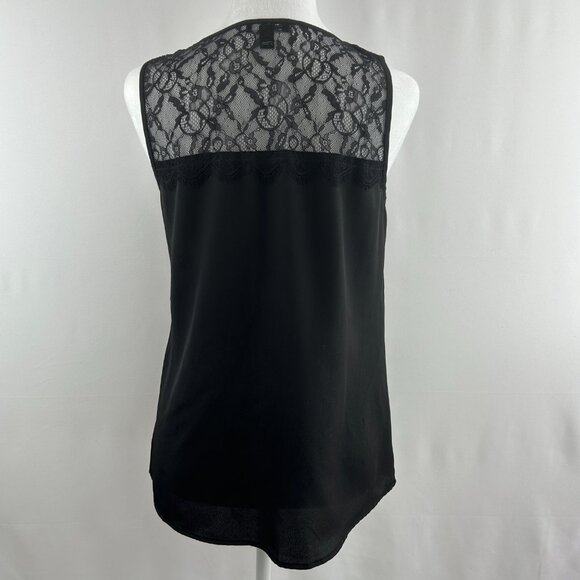 Jacob Chic Black Lace Trim Holiday Evening Top – Small - Picture 5 of 10